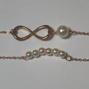 Elegant Gold Infinity Pearl Bracelet